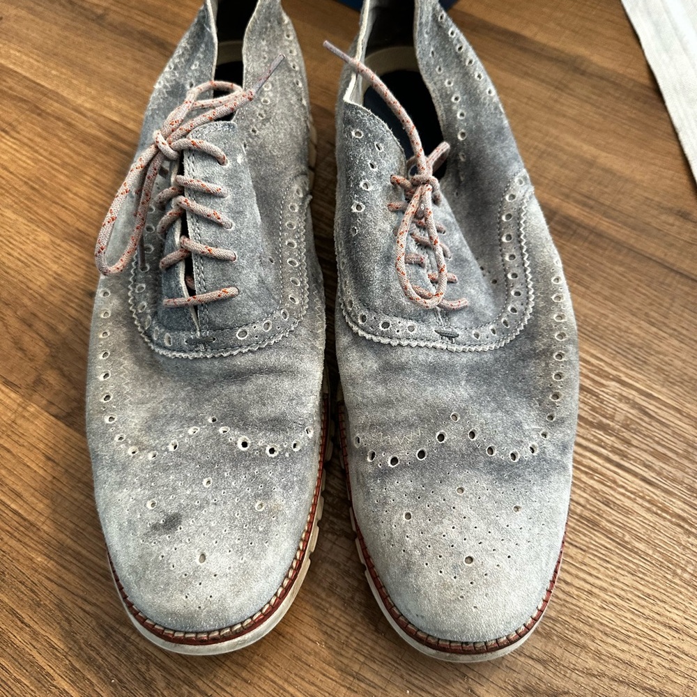 Cole Haan Gray Oxford Wingtips